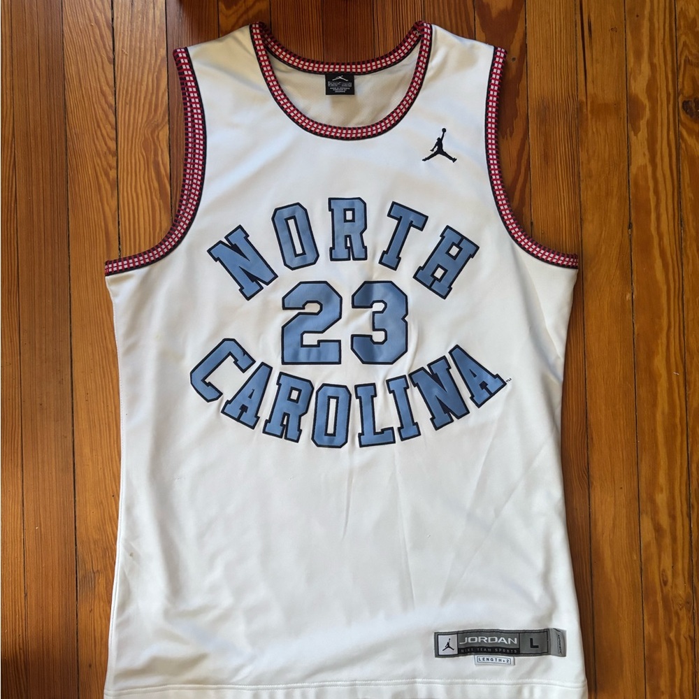 Jordan North Carolina Jersey - White and Blue